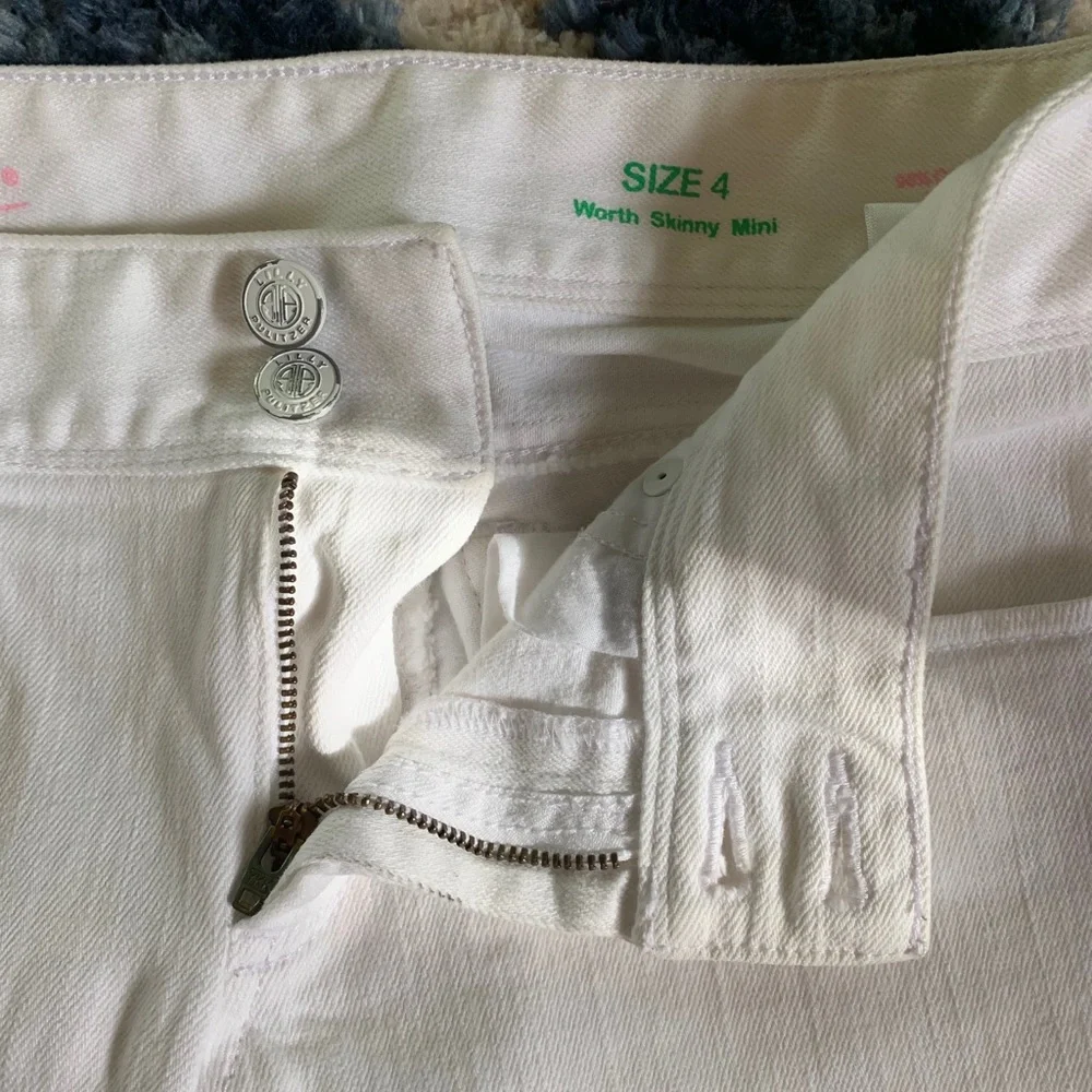 ๐ฅ SOLD ๐ฅ Lilly Pulitzer White Worth Skinny Mini Jeans - Picture 4 of 8